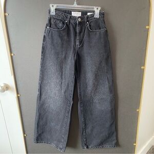 Cotton On Relaxed Fit Wide Leg Jean Black Size US 2